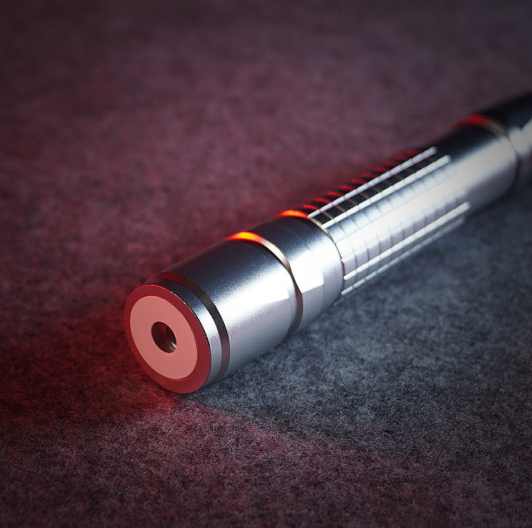 QuantaBlade Silver Body Red Burning Laser 200mW Pointer Strong Beam Laser 301