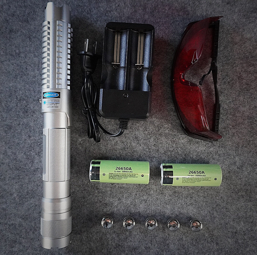 VulcanRay Silver Powerful Laser Pointer Burning Laser Compatible with Laser 301