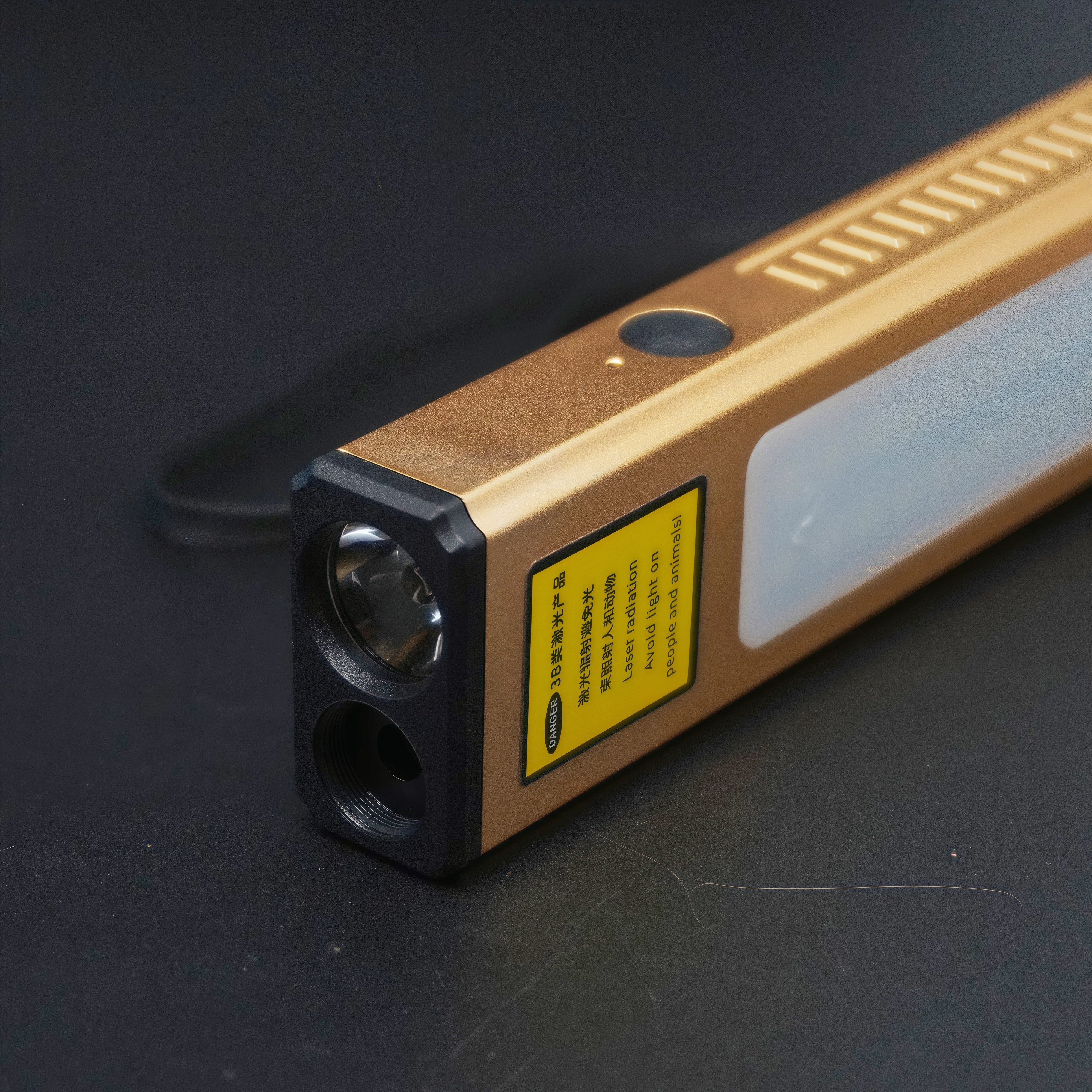 NovaForge Gold Body 450nm Blue Laser Pointer 100mW High Powered Burning Beam