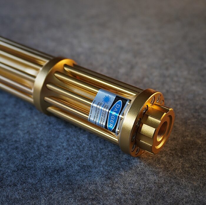 FR-810X 3000mW 450nm Gatling Burning High Power Blue Laser Pointer Kits Gold - Image 8