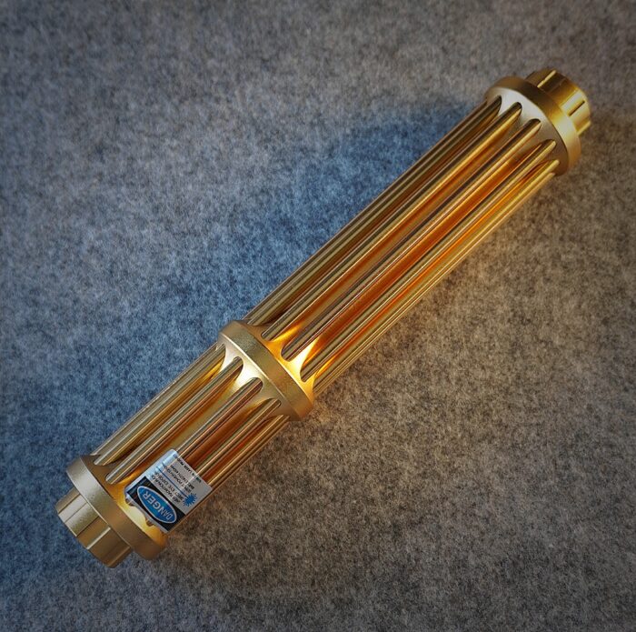 FR-810X 3000mW 450nm Gatling Burning High Power Blue Laser Pointer Kits Gold - Image 6