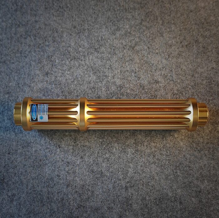 FR-810X 3000mW 450nm Gatling Burning High Power Blue Laser Pointer Kits Gold - Image 5