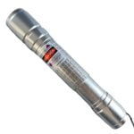 FR-900 50-80mW Extension-Type Focus Green Dot Laser Pointer Pen with 18650 Rechargeable Battery Silver
