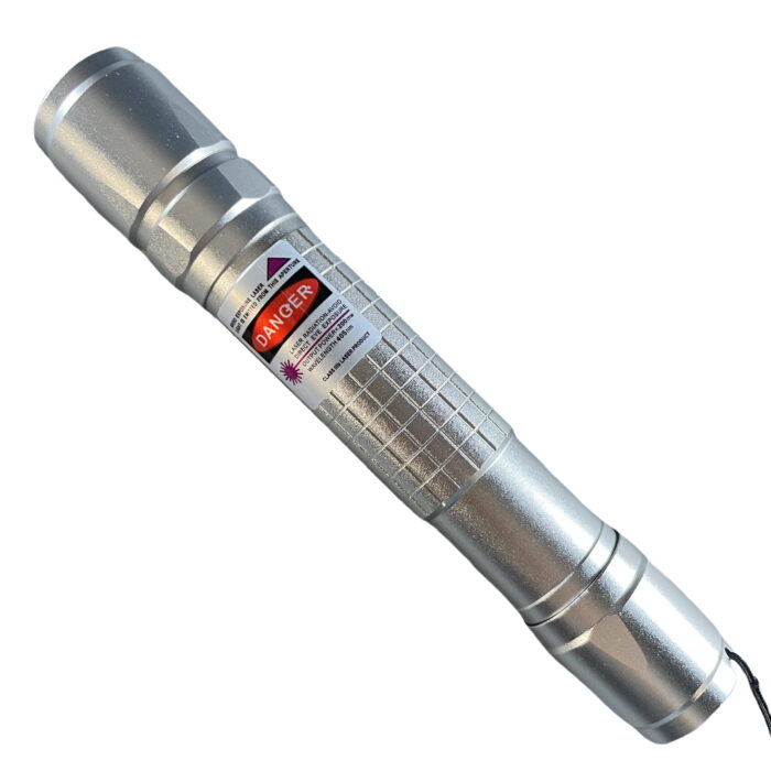 FR-900 50-80mW Extension-Type Focus Green Dot Laser Pointer Pen with 18650 Rechargeable Battery Silver - Image 1