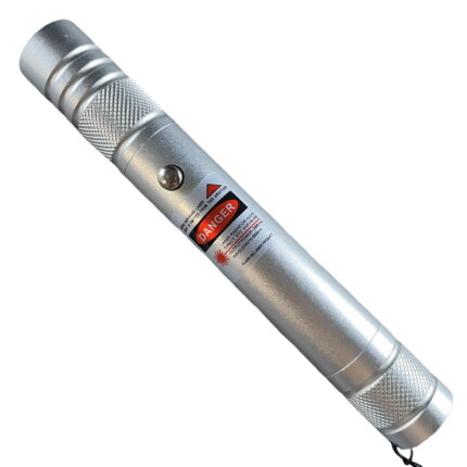 100mW 650nm USB Rechargeable Red Laser Pointer Beam Light Single-point Silver
