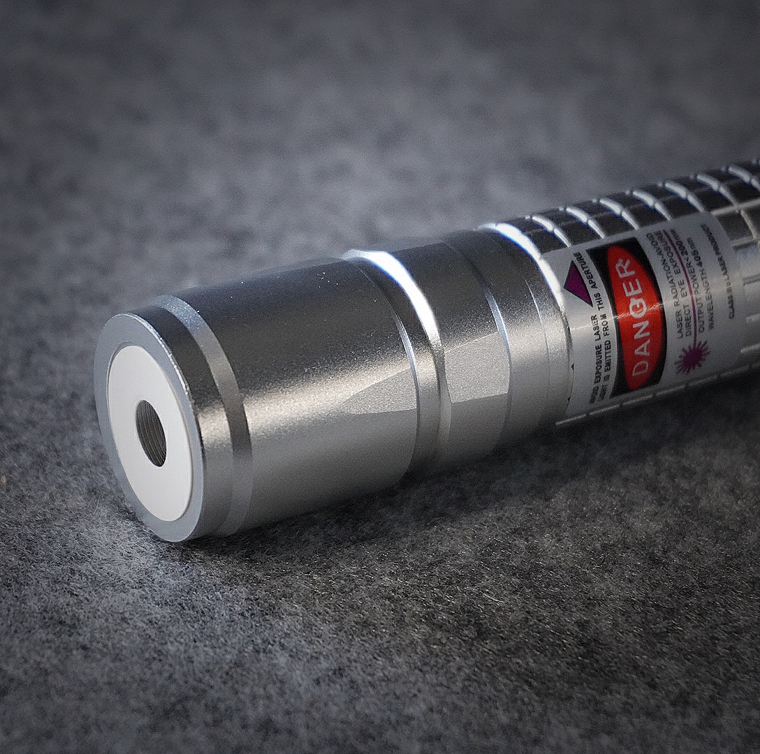 FR-900 50-80mW Extension-Type Focus Green Dot Laser Pointer Pen with 18650 Rechargeable Battery Silver - Image 7