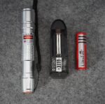FR-900 50-80mW Extension-Type Focus Green Dot Laser Pointer Pen with 18650 Rechargeable Battery Silver - Image 2
