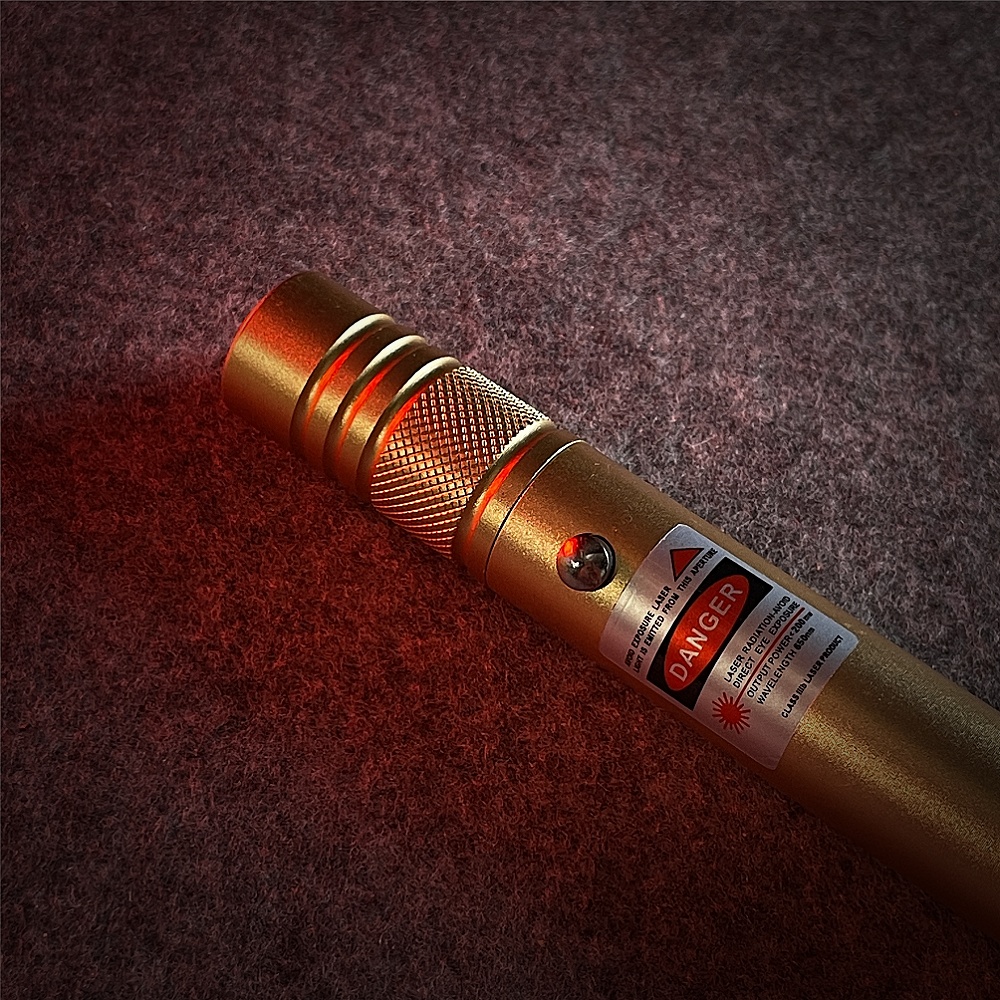 100mW 650nm USB Rechargeable Red Laser Pointer Beam Light Single-point Yellow - Image 9