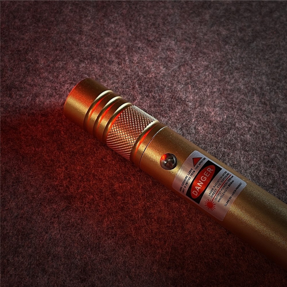 100mW 650nm USB Rechargeable Red Laser Pointer Beam Light Single-point Yellow - Image 8