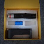 FR-850 200mW Red  Flashlight Style Red Violet Laser Pointer Black - Image 2