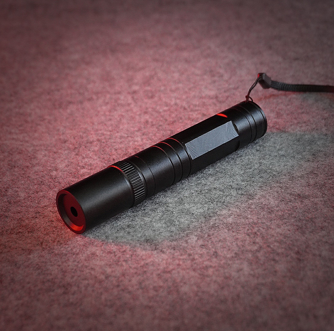 FR-850 200mW Red  Flashlight Style Red Violet Laser Pointer Black - Image 6