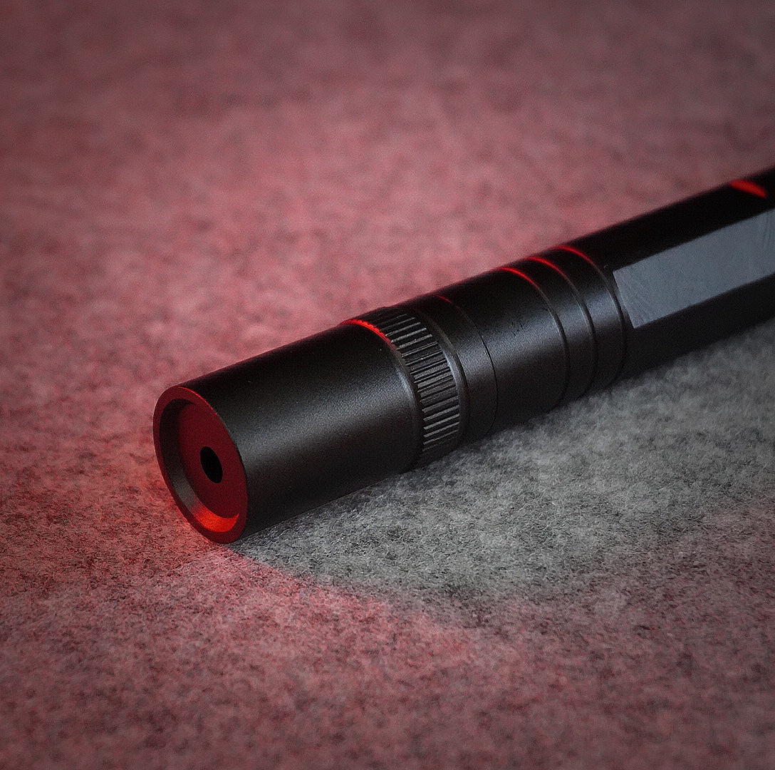 FR-850 200mW Red  Flashlight Style Red Violet Laser Pointer Black - Image 5