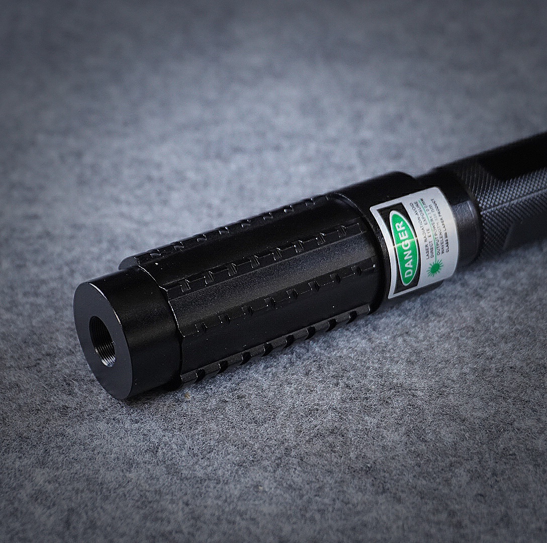 500mW 520nm 0889LGF Green Beam Light Separate Crystal Laser Pointer Pen Kit Black - Image 11